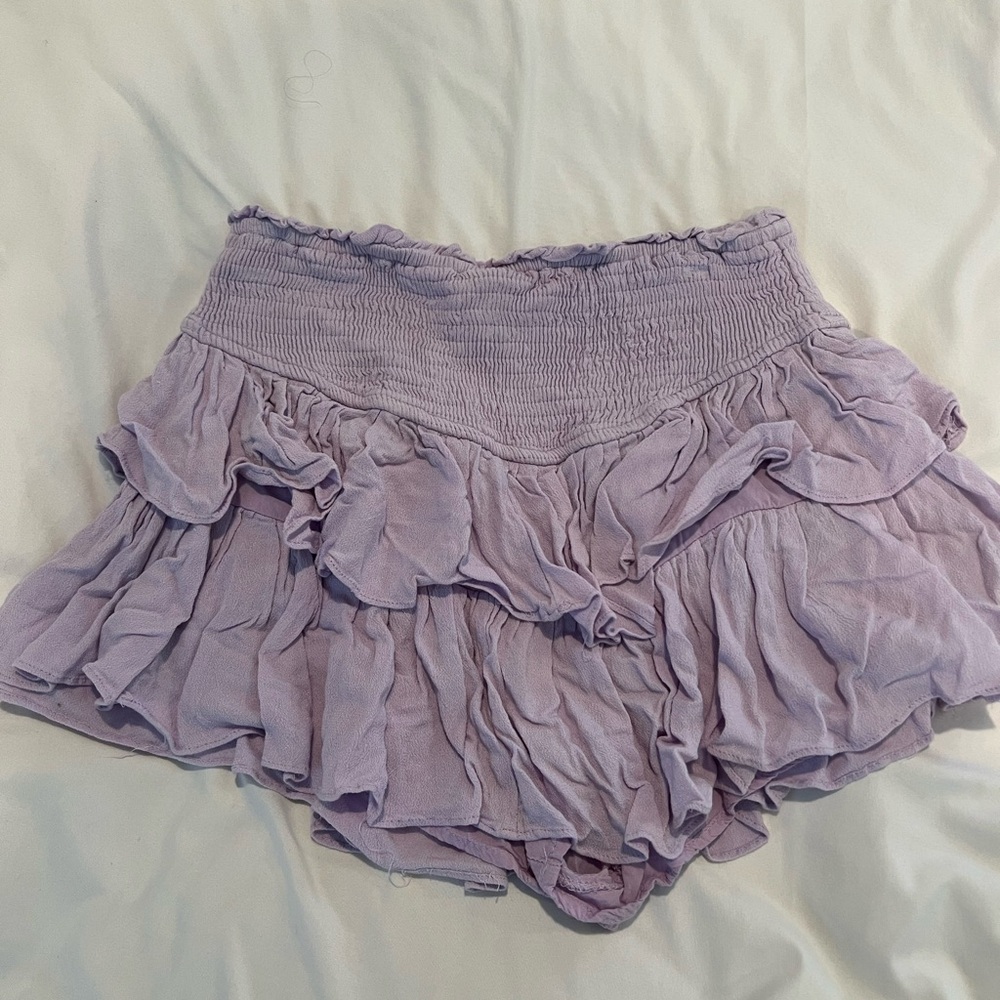 Rock n Rags Lilac Ruffled Tiered Mini Skirt XS